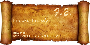 Frecko Enikő névjegykártya